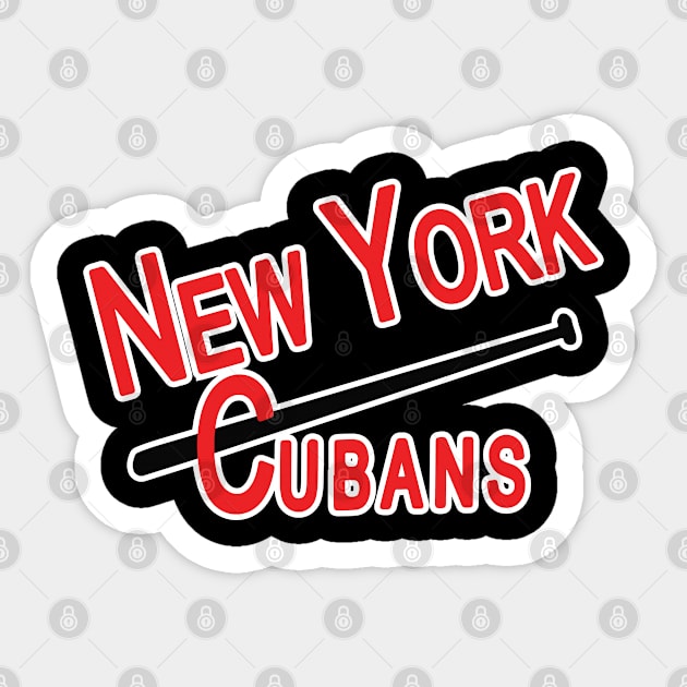 The New York Cubans - Negro league baseball team Sticker by UrbanLifeApparel